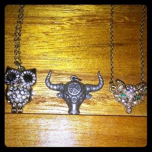 Animal charm✨owl/fox/bull necklaces